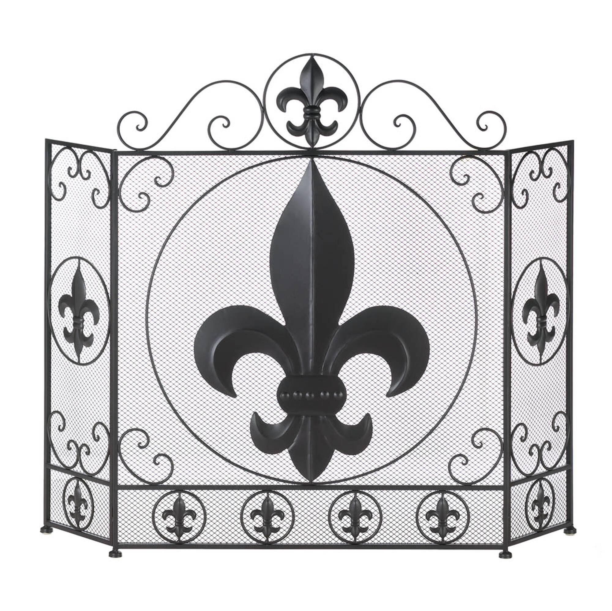 26" x 33" Fleur-de-Lis Fireplace Screen